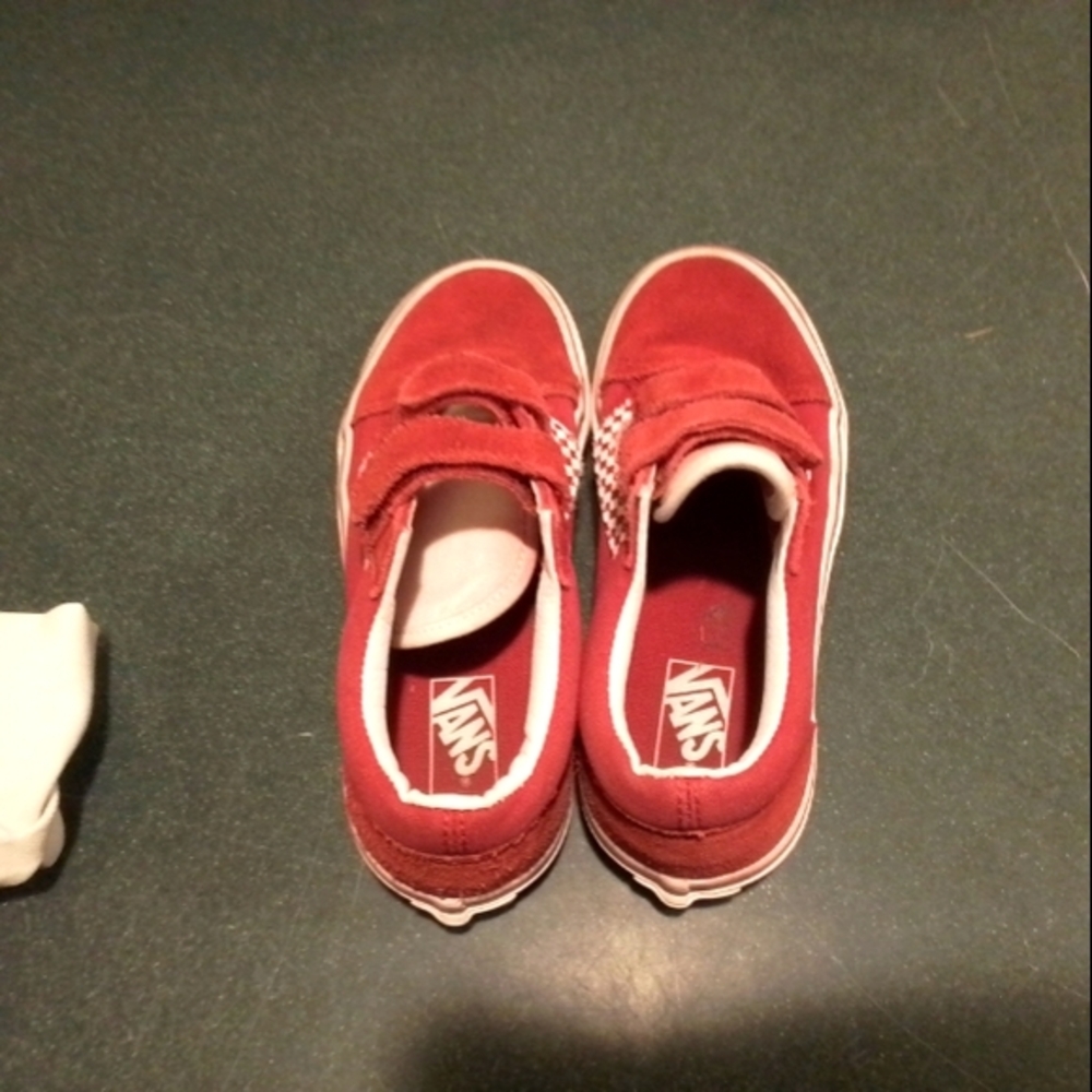 Red velcro vans kids